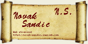 Novak Sandić vizit kartica